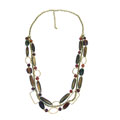 Bead, Brass and Horn Necklace (India)