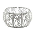 18k White Gold 4-1/2ct TDW Diamond Cuff Bracelet