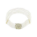 Cultured Pearl 1ct TDW Diamond Necklace (5.5-6mm)