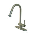 Satin Nickel Finish Kitchen Faucet and Pull-down Spout