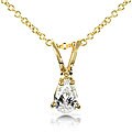 14k Gold 1/4ct Pear Diamond Pendant (H, I1)