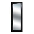 Black Grooved Frame Long Wall Mirror