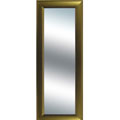 Goldtone Grooved Frame Long Wall Mirror