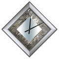 Metallic Silvertone Mirrored Wall Clock