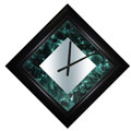 Black Mirrored Wall Clock