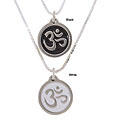 Sterling Silver Sanskrit Om Charm Necklace