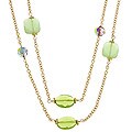 14k Goldfill Green Necklace