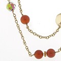 14k Goldfill Earth Tone Gem Necklace