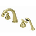Fontaine Monte Carlo Brass Roman Style Bath Tub Fixtures Set