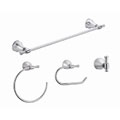 Fontaine Chrome Bathroom Towel Bar & Ring Accessory Set