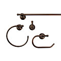Fontaine Oil Rubbed Bronze Towel Bar and Ring Accessory Set