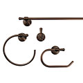 Fontaine Oil Rubbed Bronze Towel Bar and Ring Accessory Set