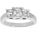 18k Gold 1 1/2ct TDW Asscher Diamond Ring (H-I, SI)