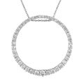 14k White Gold 2ct Diamond Circle of Life Pendant