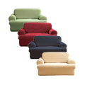 Stretch Ribbed Washable T-cushion Sofa Slipcover