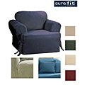 Sure Fit Cotton Classic T-cushion Chair Slipcover