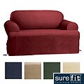 Sure Fit Cotton Classic T-cushion Loveseat Slipcover