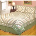 Country Diamond Patchwork Cotton Bedspread Set