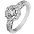 14k White Gold 1.0ct Round Diamond Ring