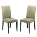 Spring Light Cocoa Tall Back Chairs (Set of 2)