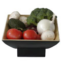 Handcrafted Square Base Bamboo Serving Bowl (Vietnam)