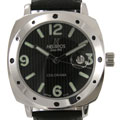 Helbros Men's Colorama Black Dial Strap Watch