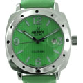 Helbros Men's Colorama Green Dial Strap Watch