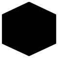 Black Hexagonal Mirror Tiles (Set of 3)