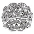 Sterling Silver Vintage CZ Eternity Ring
