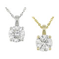 14k Gold 3/4ct Certified TDW Diamond Pendant (H, VS1)