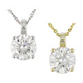 14k Gold 1ct TDW Certified Diamond Pendant (F, SI1)