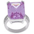 Sterling Silver Lavender Bold CZ Ring
