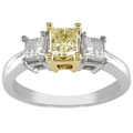 14k Gold 3/4ct TDW EGL Yellow Diamond Ring