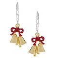 Sterling Silver Christmas Bell Earrings