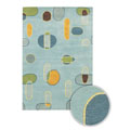 Hand-tufted Dani Cornflower Blue Wool Rug (5' x 7'6)