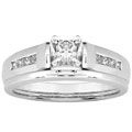 14k White Gold 3/5 ct TDW Princess Diamond Bridal