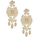 14k Gold over Silver Cubic Zirconia Earrings