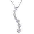 14k White Gold 1/2ct TDW Diamond Journey Necklace