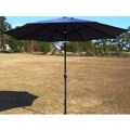 Blue Vented 10-foot Umbrella with Tilt and Crank