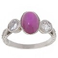 Platinum 3/5ct TDW Diamond Ruby Ring