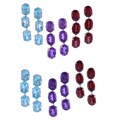 14k Gold 3-stone Semi-Precious Dangle Earring