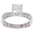 Tacori Platinum CZ Center 1/3ct TDW Diamond Ring (G-VS)