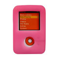 Pink Silicon Case for Creative Zen V MP3 Player with armband