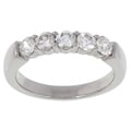 14k White Gold 1ct Diamond 5-stone Prong Band (G-H,I1)