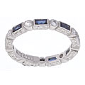 Tacori Platinum Sapphire and Diamond Engagement Band