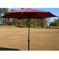 7.5-foot Burgundy Aluminum Shaft Patio Umbrella