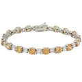 Sterling Silver Champagne CZ Bracelet