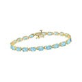 10k Yellow Gold Blue Topaz Bracelet