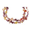 Cultured Freshwater Pearl Multi Gemstone Necklace