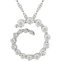 14k Gold 1/4ct TDW Round Diamond Spiral Journey Pendant (H-J/ I1-I2)